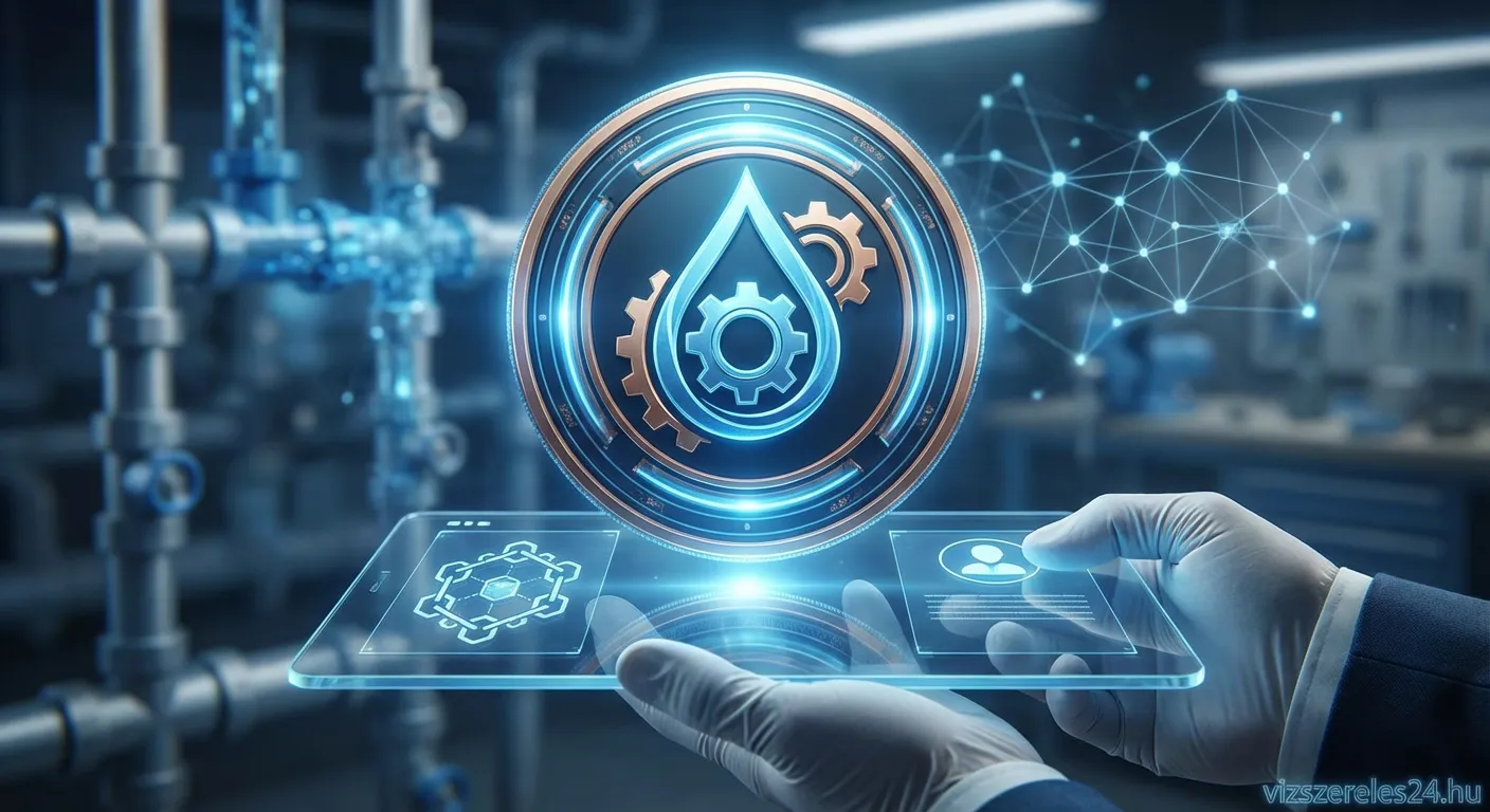 Vízszerelő digitális token tanúsítvány kézben
